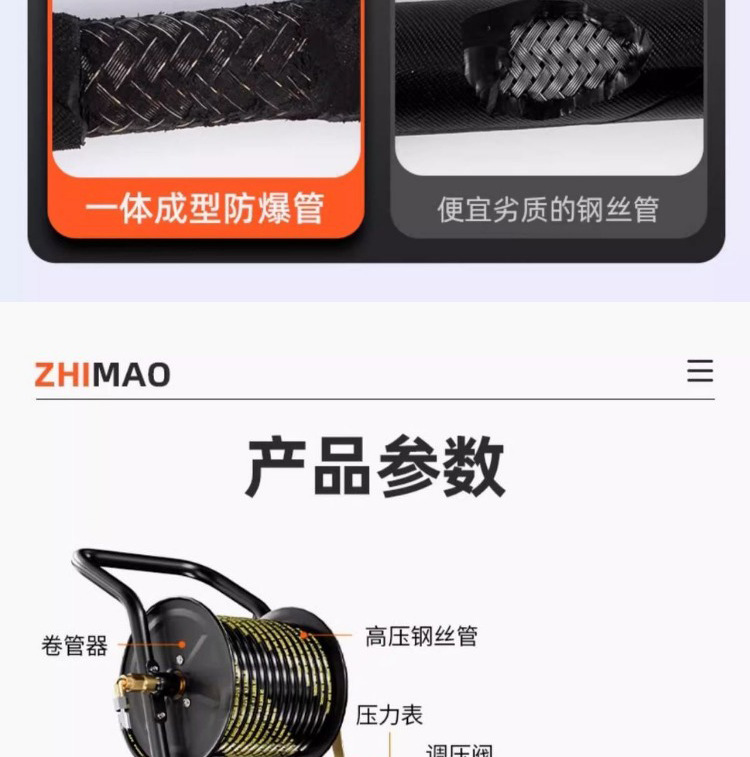 High-Pressure Car Washing Machine, Commercial Intelligent High-Pressure Cleaning Machine, Car Wash Shop, Farm, Four-Stage High-Power Car Washing Pump