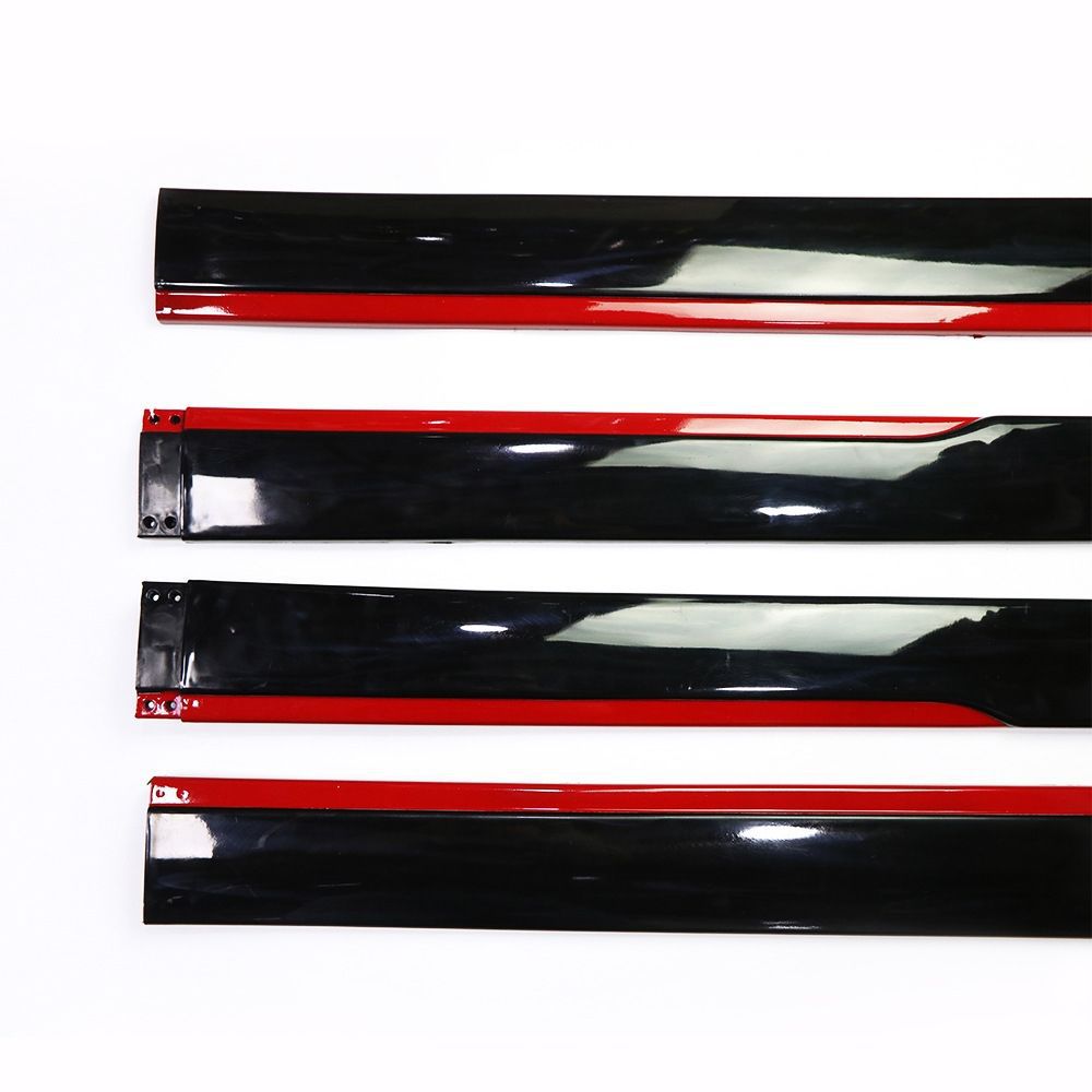 Car modification universal two-segment split 2 m side skirt 2.2 m carbon fiber red side surround side shovel car decoration