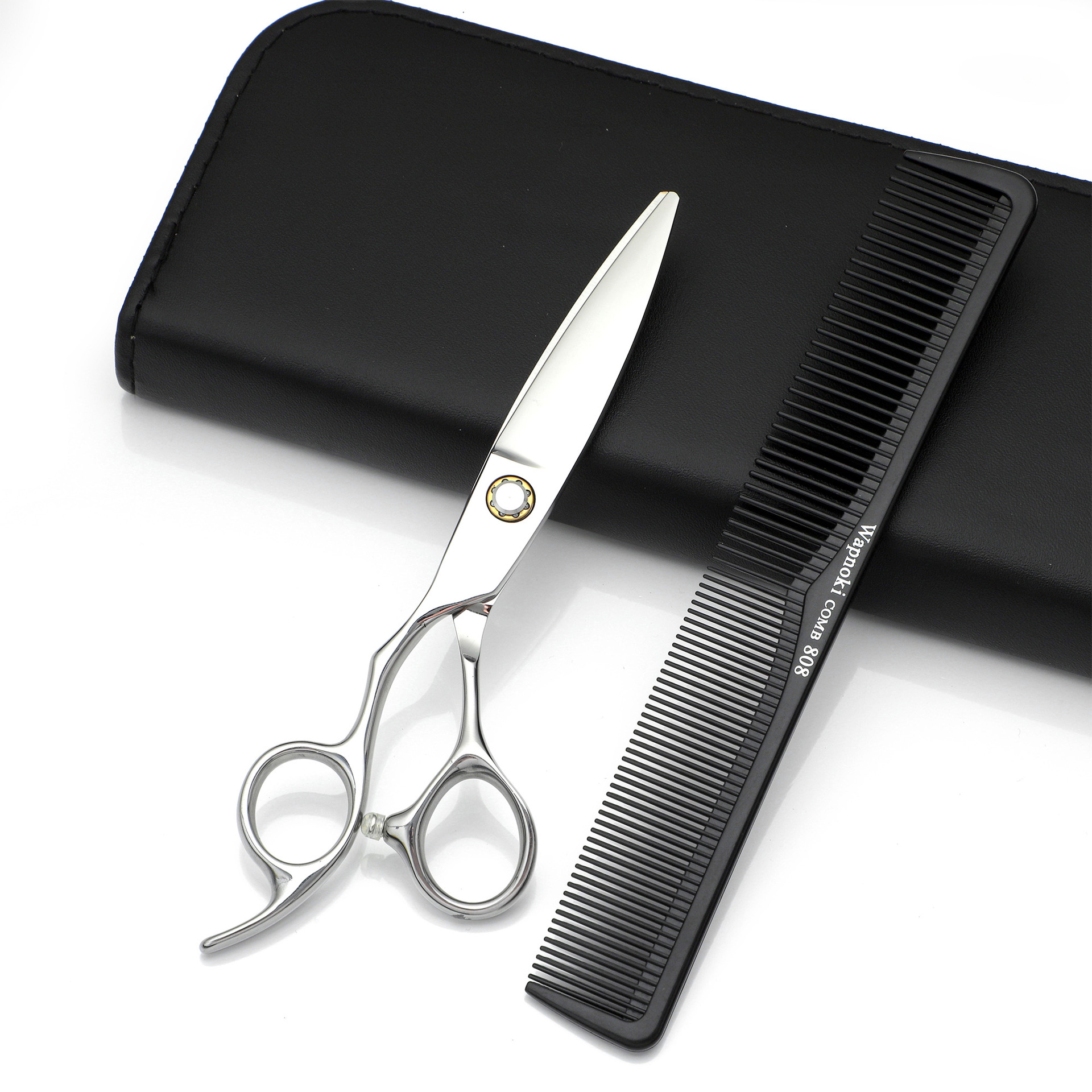 Ciseaux de coiffure professionnels effileurs argent pour salon_voghion.com