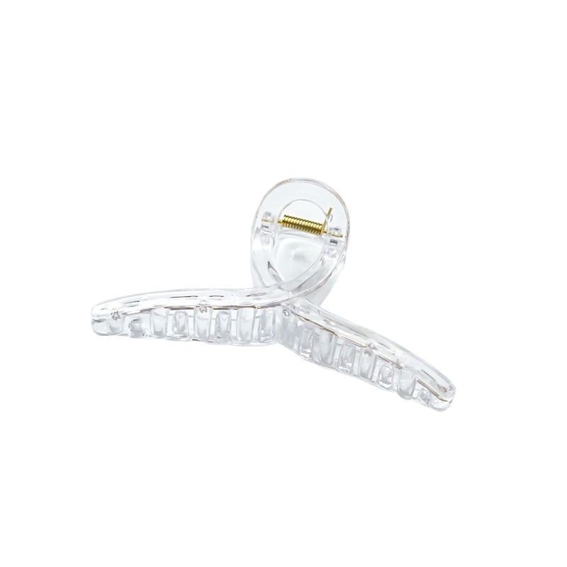 Fábrica de venta directa spot 2025 nuevo acrílico gran clip de agarre transparente clip desnudo clip inferior accesorios de clip de pelo manual image 6