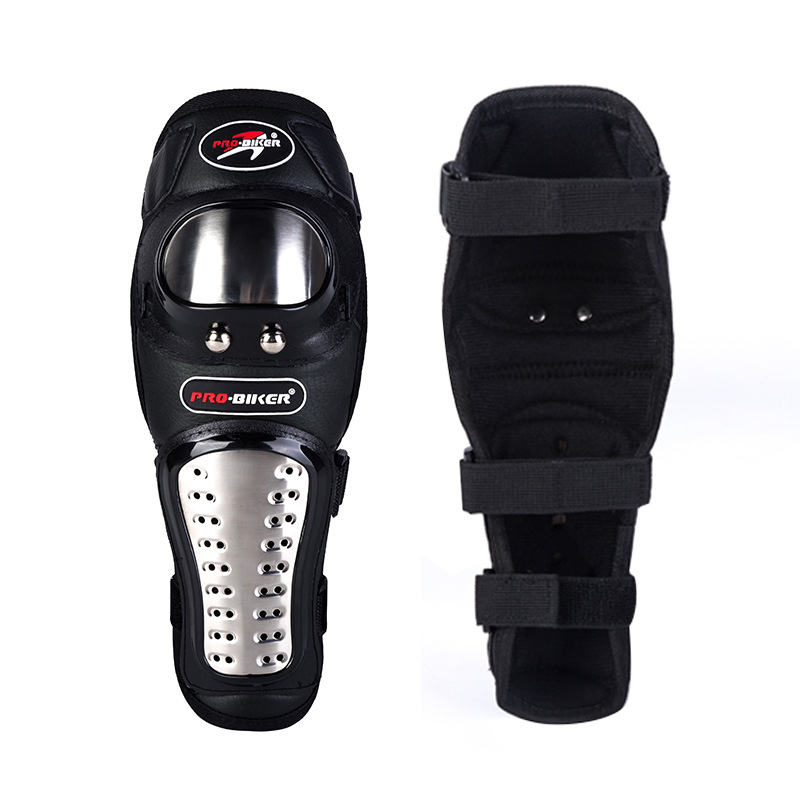 PRO-BIKER equipo de protección de la motocicleta de cuatro piezas de acero inoxidable codo rótula anti-caída anti-colisión anti-ventilador del coche equipo de protección