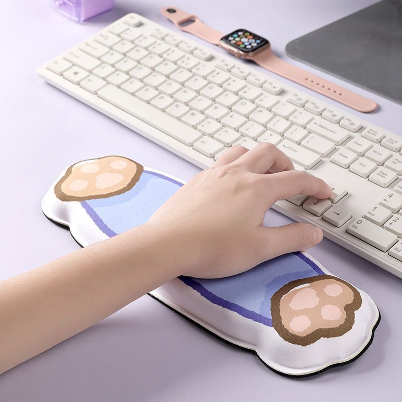 Caricatura simple viento tres dedos lindos almohadilla de muñeca teclado almohadilla de escritorio almohadilla de muñeca de oficina de niñas