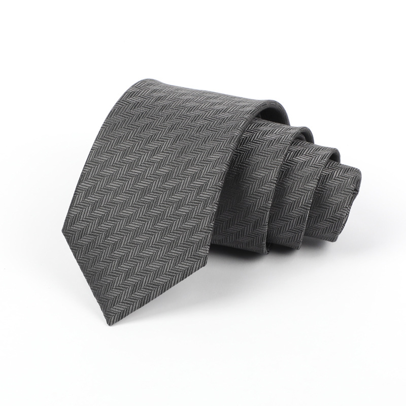 Corbata de hombre jacquard bordado 8CM poliéster seda corbata tejida hombre sentido superior l corbata logo diseño y producción