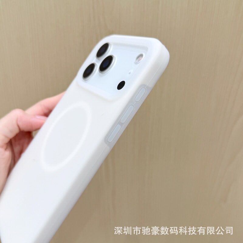 果冻磁吸适用iPhone17promax液态硅胶手机壳苹果16纯色简约防摔套|undefined