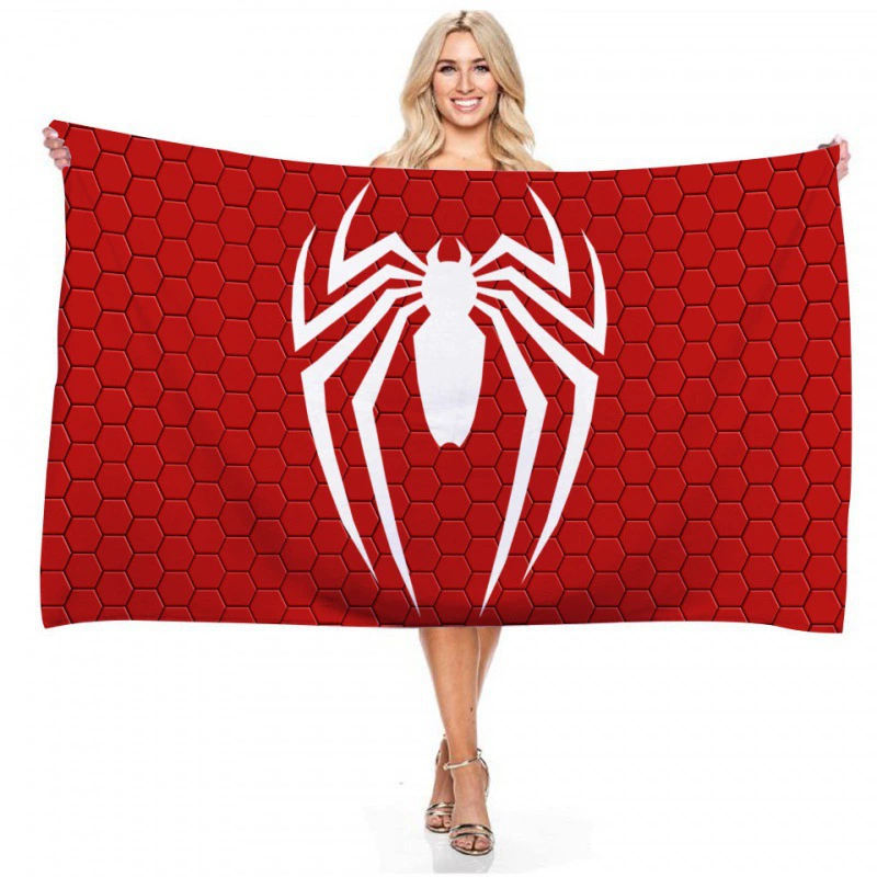 Прямые поставки через границу серия Marvel Spider-Man цифровая печать длинное основание пляжное полотенце полотенце полотенце