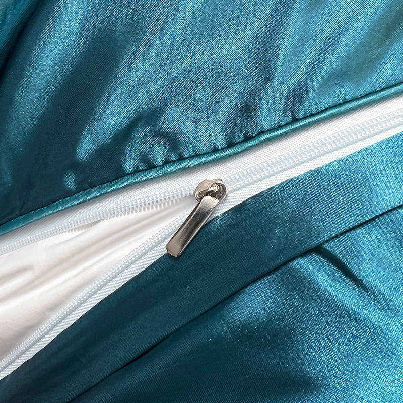 Satin Bedding Set Solid Colour Silky Smooth Four Piece Duvet Set_voghion.com