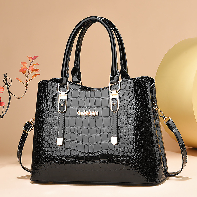Bolsas de moda de bolsas de madres bolsas de comercio exterior bolsas de dama de cocodrilo texturas de piel brillante bolsas de mochila