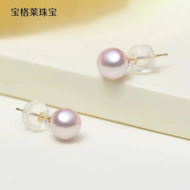 Ювелирные изделия Bulgari 18K Gold Pearl Серьги au750 Легкие Роскошные Модные серьги с натуральными каплями пресной воды Water Shell оптом