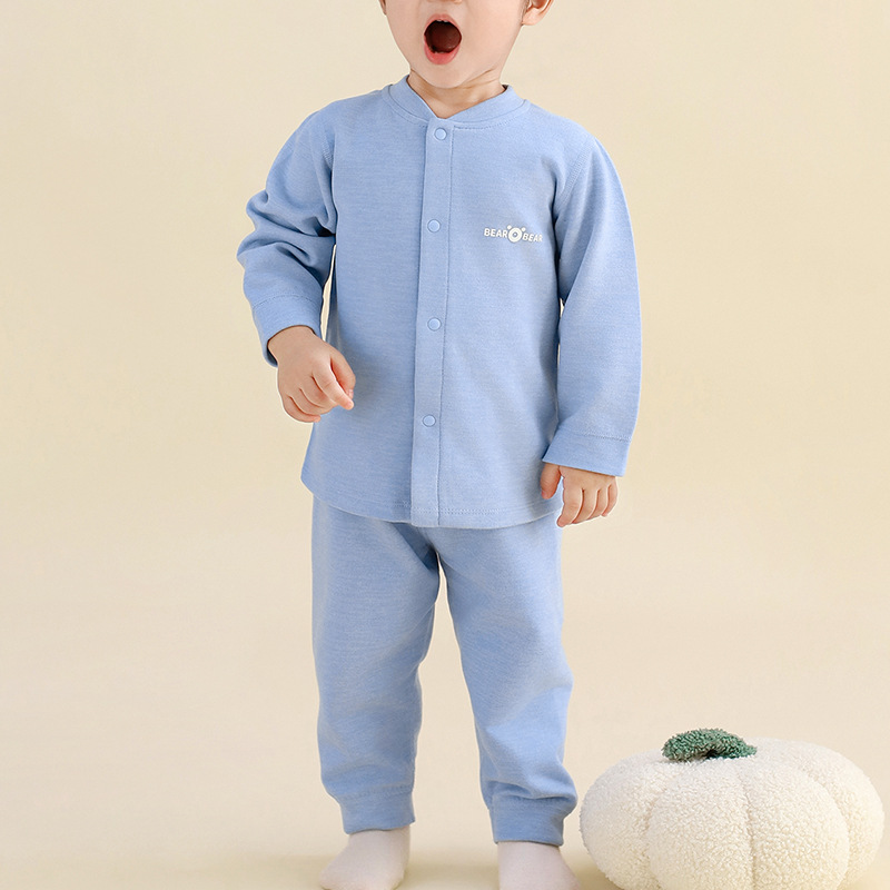 Baby calentamiento ropa interior conjunto de otoño invierno niños niñas bottom apretado pijama de niños separación chaqueta de otoño bebé pantalones de otoño