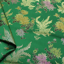 旗袍蒙古袍藏袍舞台面料中国风金银丝提花织锦缎丝绸装饰布料