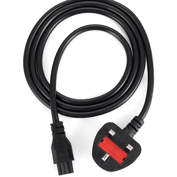 Directo de fábrica estándar británico Tres enchufe cable de alimentación estándar británico cola cable de alimentación estándar británico enchufe cable de alimentación 1,5 m