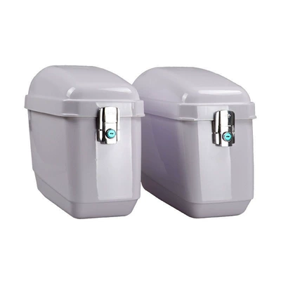 Motorcycle Side Box, Side Box on Motorcycle trunk - white-without-stand