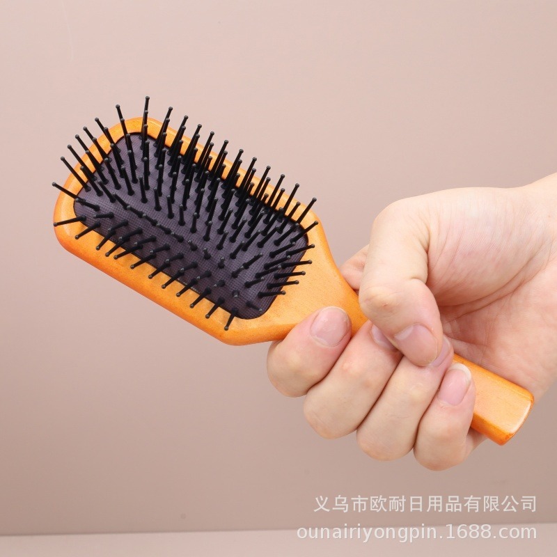 ハスの木の櫛のネットの赤い同種のエアクッションの櫛のマッサージの順髪の櫛の方の家庭の女性のエアバッグの櫛の工場の現物の木の櫛|undefined