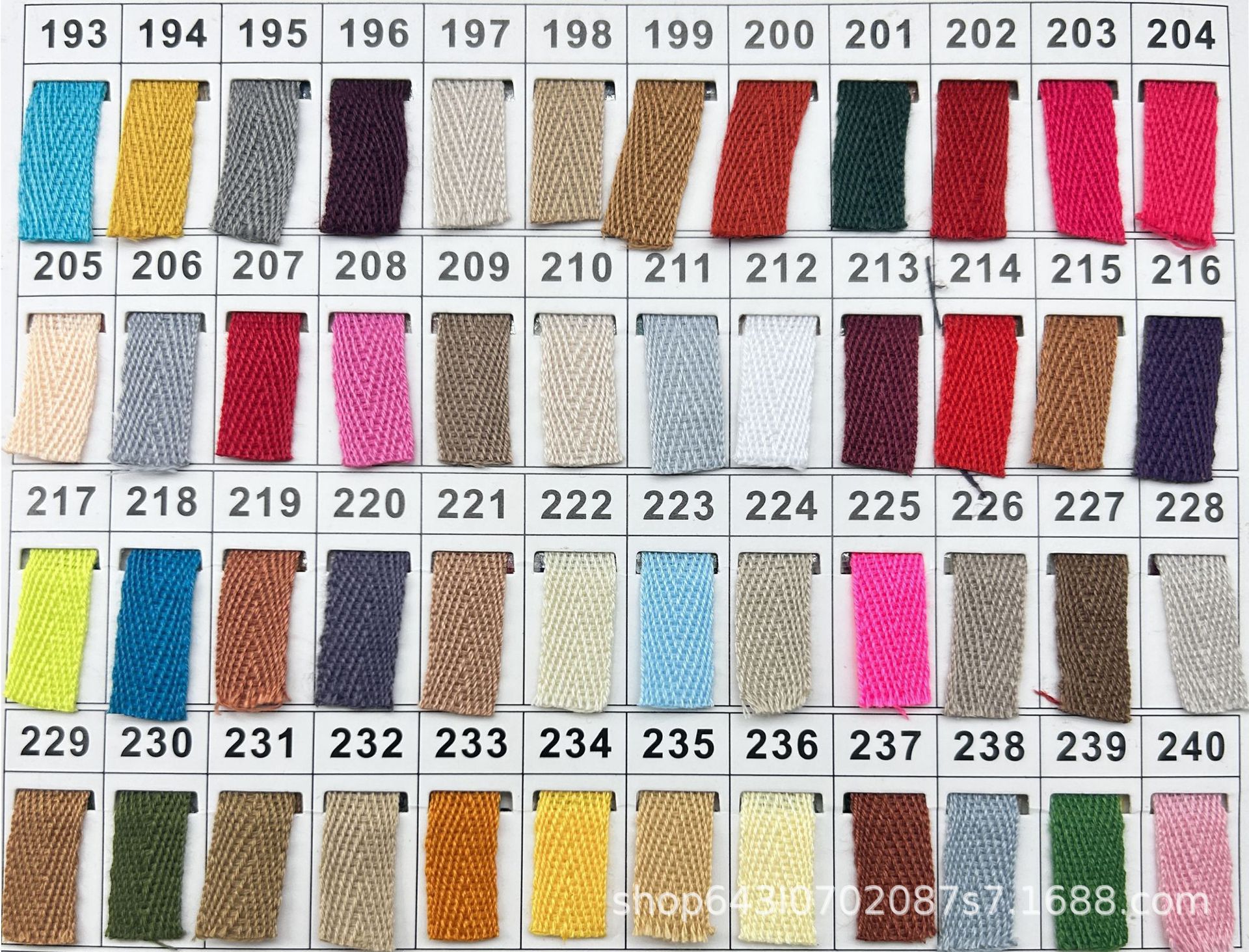 Cinturón de algodón multicolor en herringbone 1cm de cuello trasero chaqueta de ropa infantil accesorios de prenda de cuello bolsa de banda de borde image 15