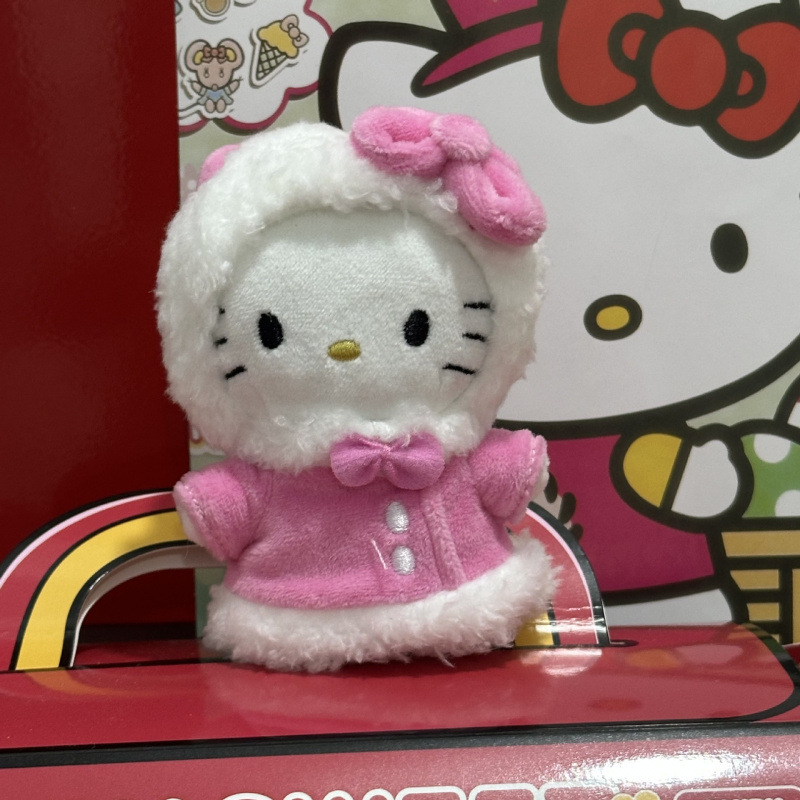 黑色草帽kitty帽宝宝挂件爱心扣公仔玩偶可爱赫本风挂饰钥匙扣|undefined
