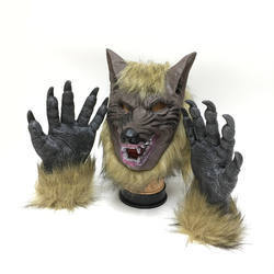 Factory Halloween Props Horror Devil Masquerade Props Animal Headgear Wolf Head Mask Headgear Cross Border