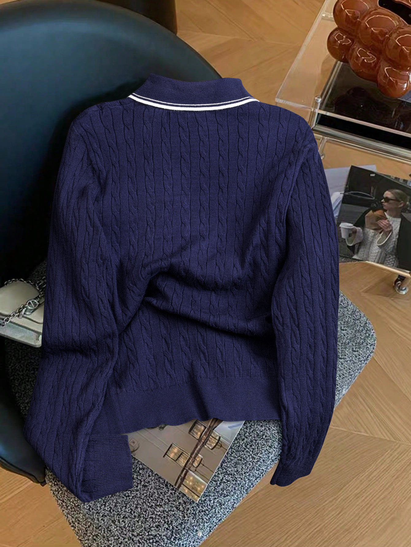 Kaikuo transfronterizo vacaciones europeas y estadounidenses de color sólido camisa de manga larga suéter de mujer 2025 otoño y invierno estación independiente de Amazon