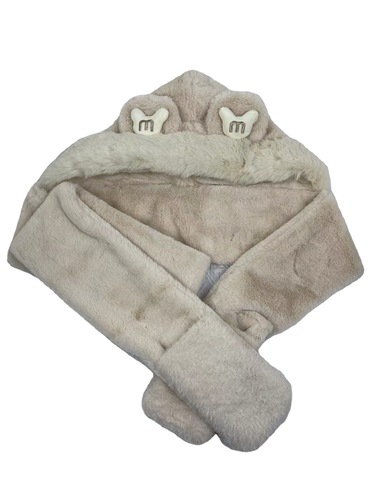 儿童帽子套装围巾手套三件套加绒冬季保暖防风男女可爱新款小熊帽
