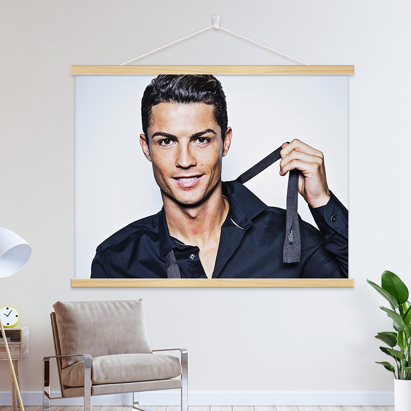 Copa del Mundo de Ronaldo Carteles de pared Decorativa Pintura Temática de Fútbol Estrellas Roll Colgar Pintura Dormitorio Habitación Mayorista