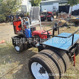 自走式麦田压地机 农用小麦镇压器35马力柴油液压转向麦地压实机