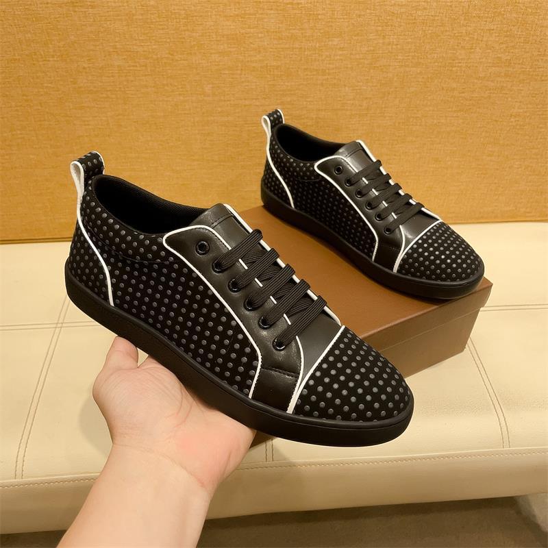 New Trendy Light Luxury European-Style Casual Sneakers Black Trendy Men's Shoes High-End Men's Shoes Trendy Brand Versatile Men's Shoes