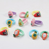 Cute fruit cartoon hair rope, children's hairgrip, elastic accessory, wholesale