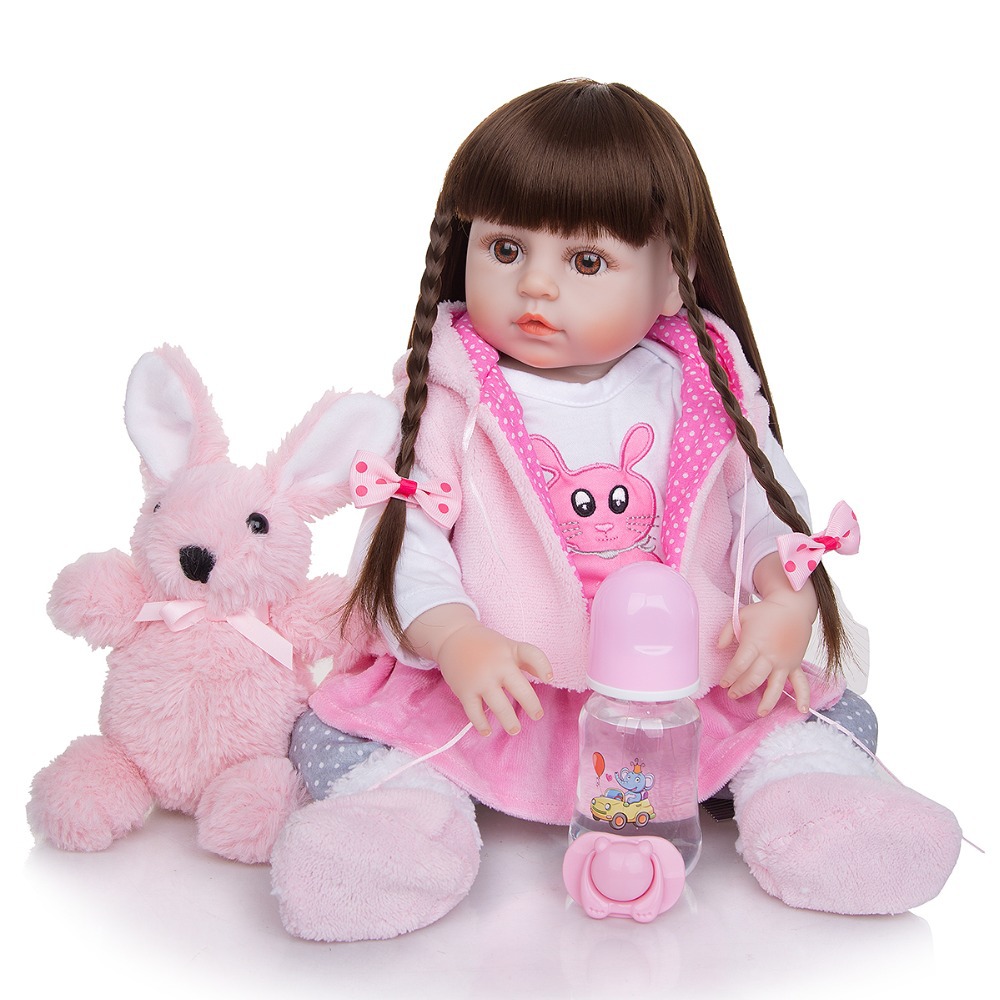 Keiumi 48cm renacer bebé completo silicona niña renacer muñeca simulación bebé