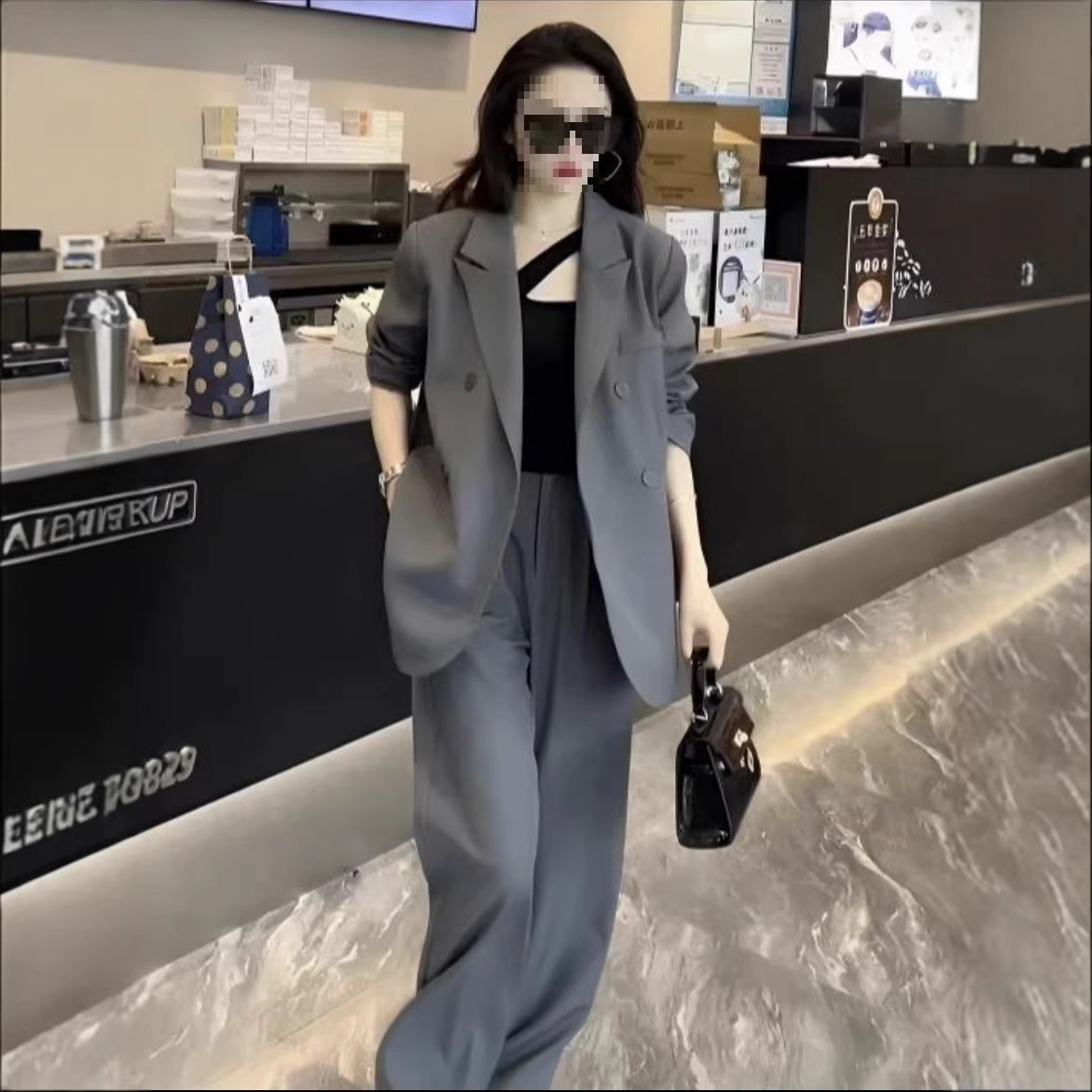 Temperament Suit Suit Women's Spring New Korean Style Casual Business Wear Slim Suit Two-Piece Suit