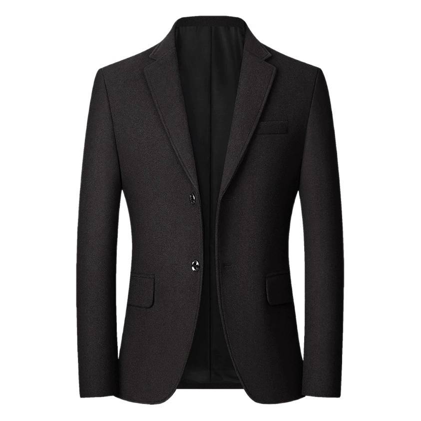 Весной и осенью новый мужской пиджак среднего возраста, деловой повседневный, не гладильный, одежда для папы, шерстяной костюм