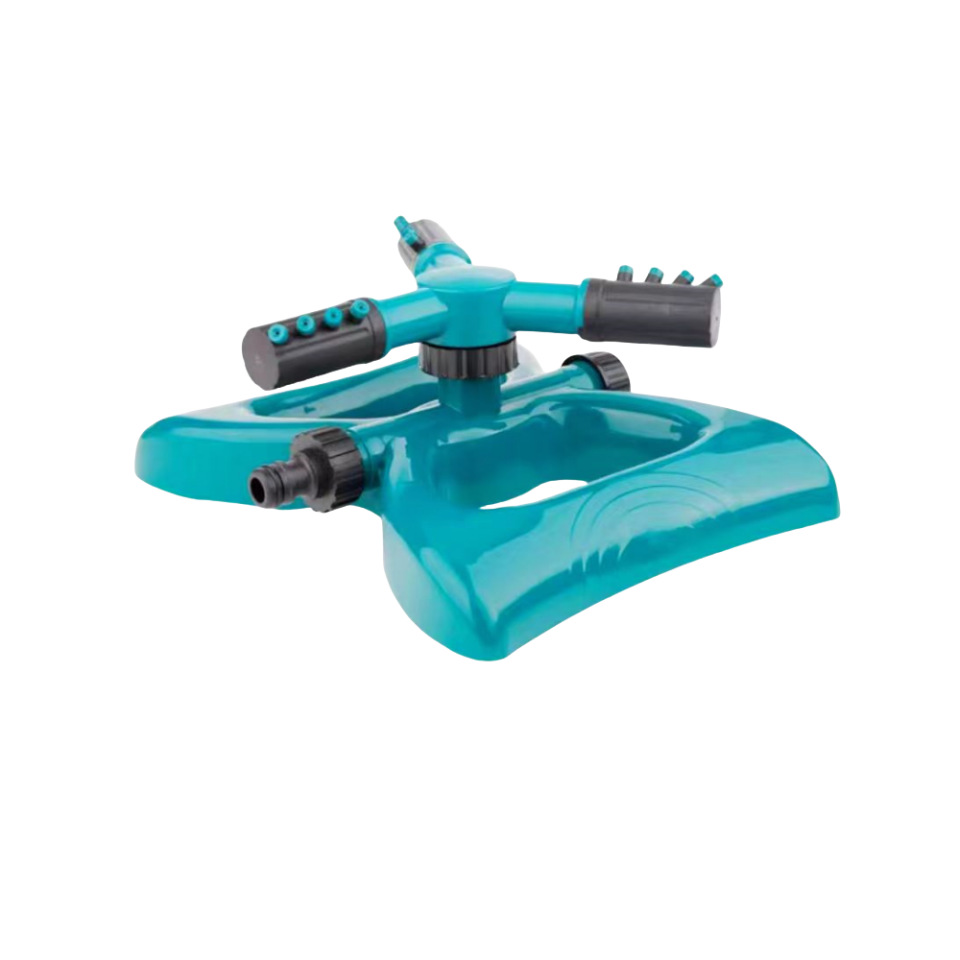 360 grados rociadores rotativos automáticos para riego de vivero rociadores de tres puntas en serie