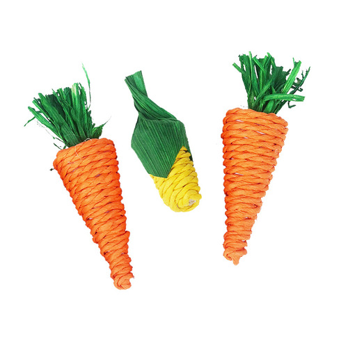 Hamster toy rabbit chew toy, hamster grinding, grinding carrot, parrot biting, grass woven radish