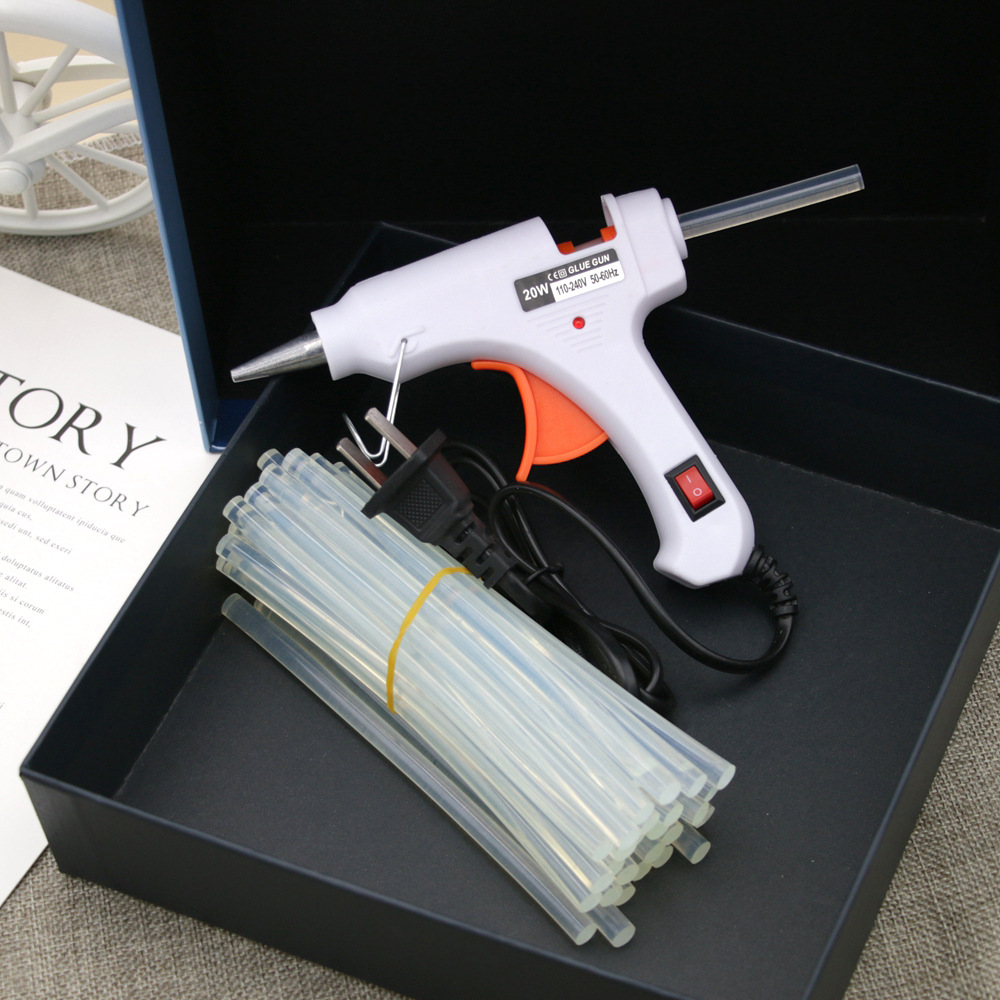 热熔胶枪小号热熔胶棒套装家用手工制作头饰儿童 打胶枪