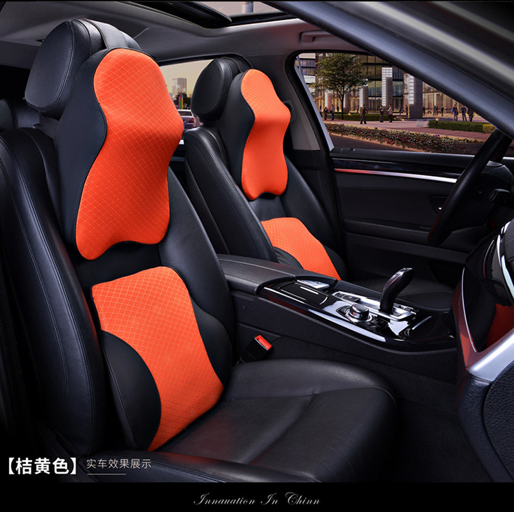 Cross-border direct selling car headrest neck pillow pillow car pillow car cervical pillow memory cotton waist cushion