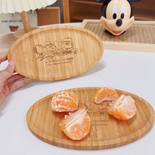 日式竹制餐盘户外砧板椭圆形状水果盘咖啡收纳盘家用小物收纳托盘
