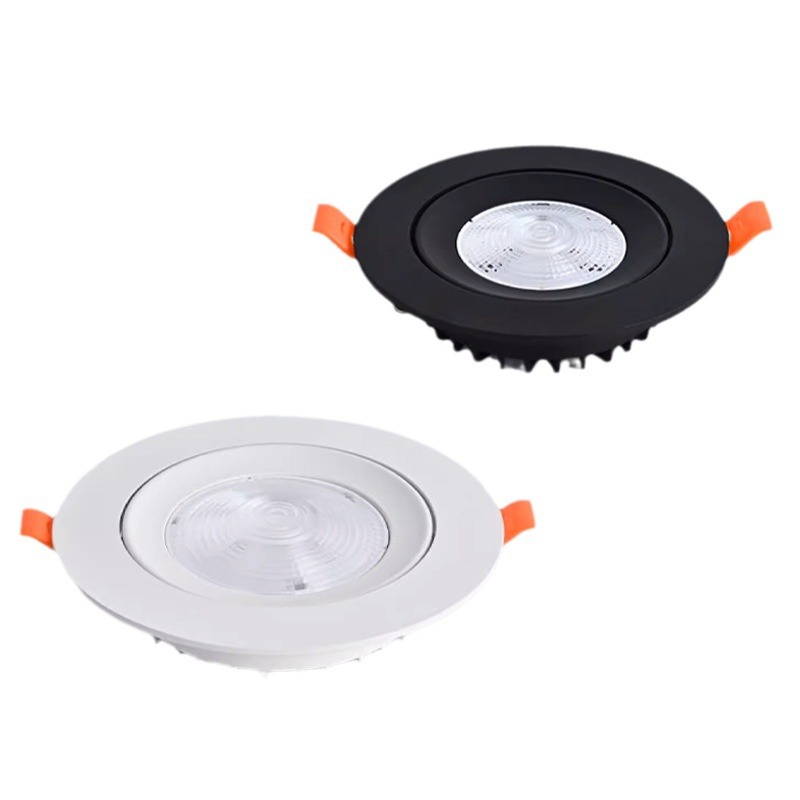 Foco ultrafino LED incrustado mazorca corta lámpara de techo de lavado de pared agujero ajustable en ángulo 7,5 cm lámpara de ojo de toro