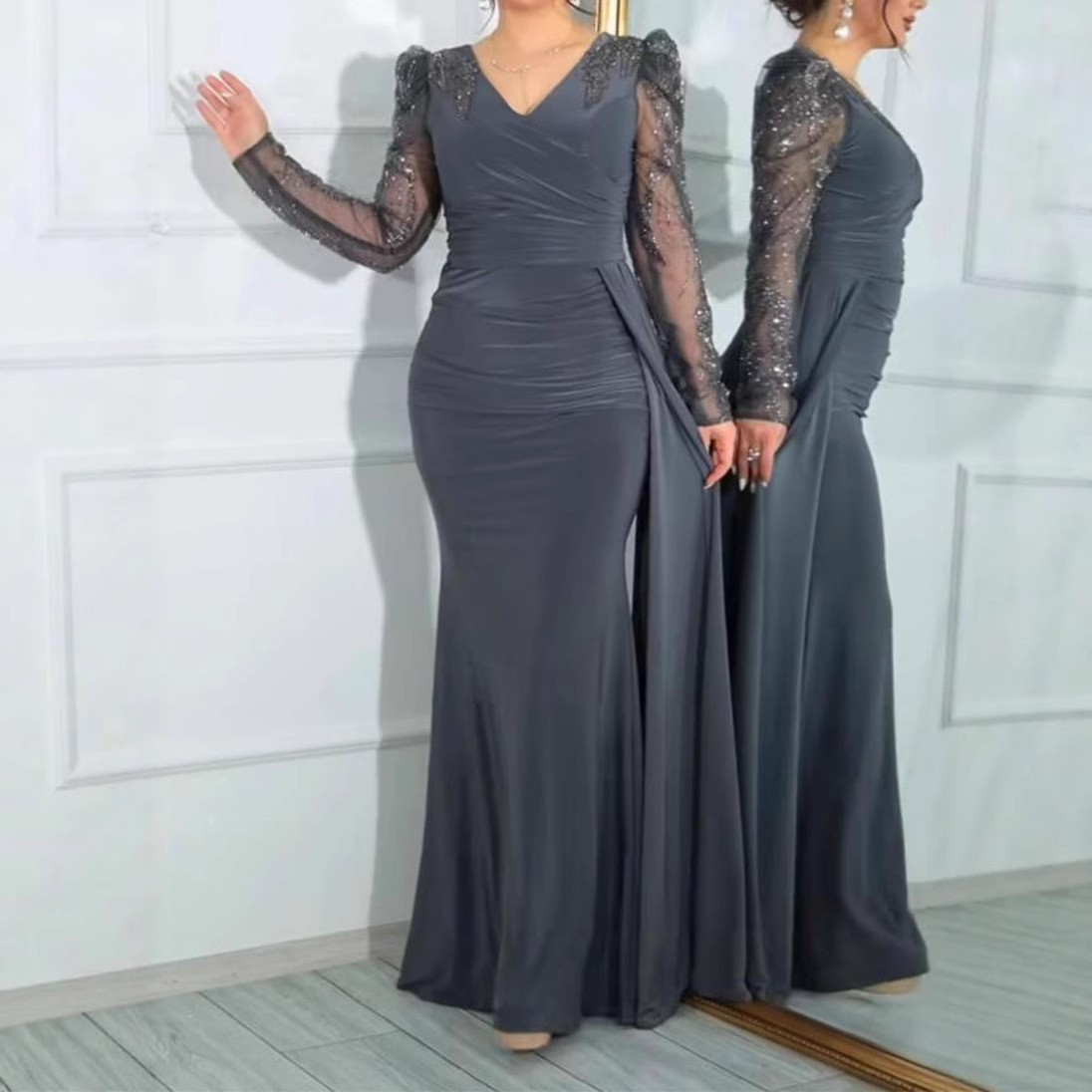 2026 nuevo vestido transfronterizo de Europa y América Amazon vestido de noche de fiesta de cumpleaños vestido de moda delgado y sexy