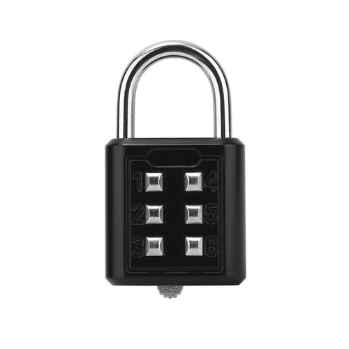 Zinc Alloy Keyless Padlock for Suitcases, Gym, Changing Rooms, Door and Window Password Hangers, 10-Digit Blind Lock