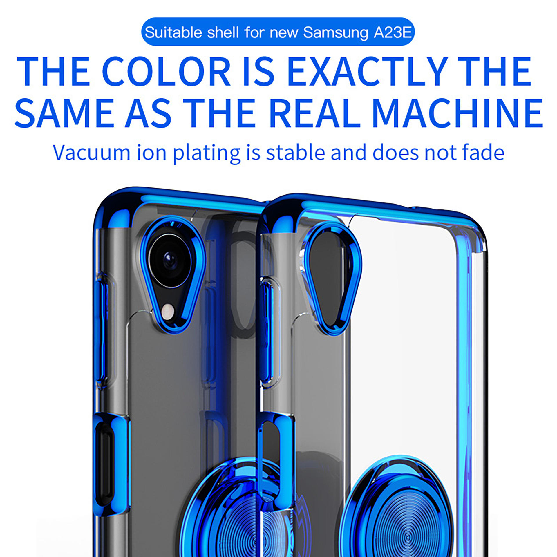 For Samsung Galaxy A25 phone case A23E Japanese plating transparent protective cover ring bracket magnetic attraction
