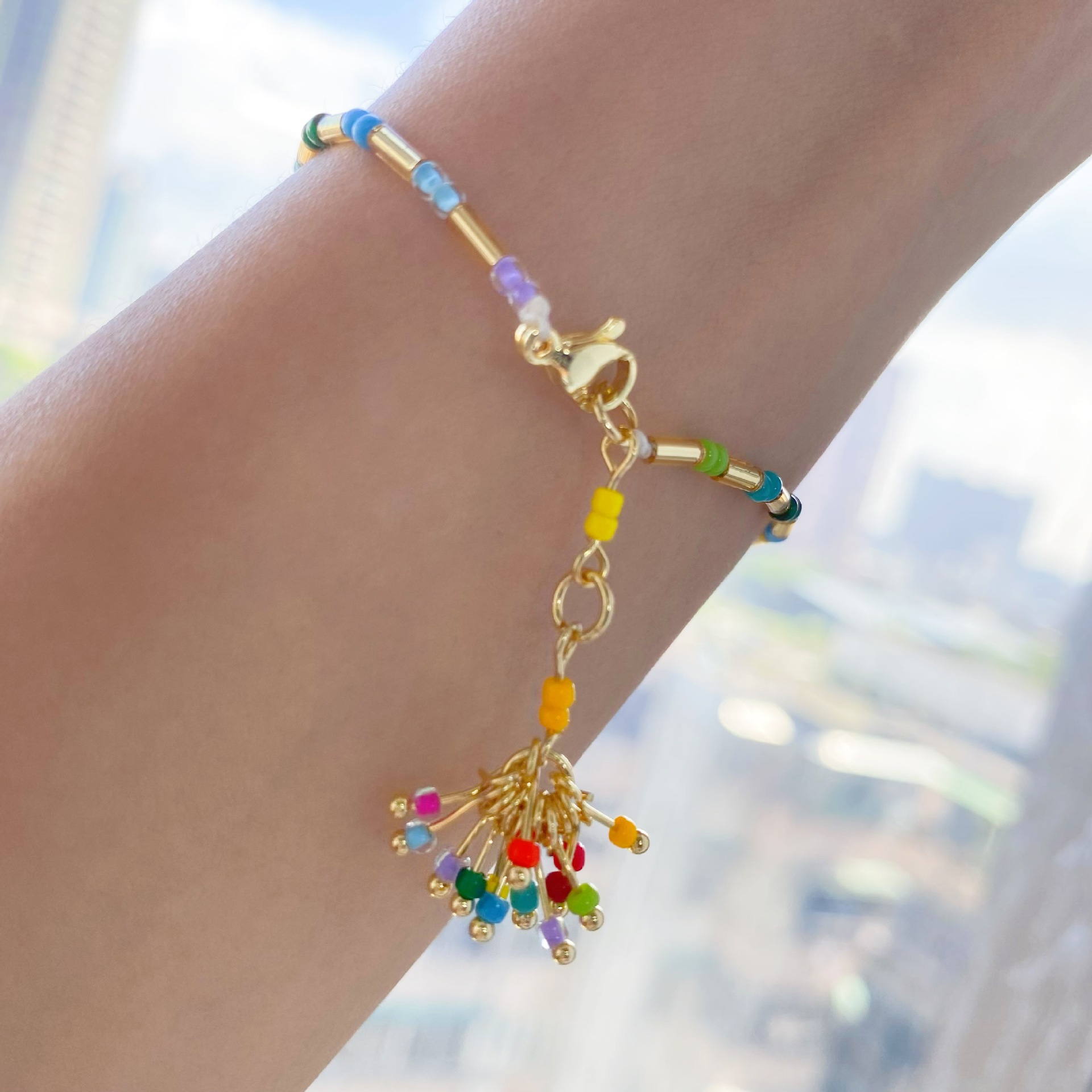 1 Piece Ethnic Style Colorful Seed Bead Knitting Womenu0027S Bracelets