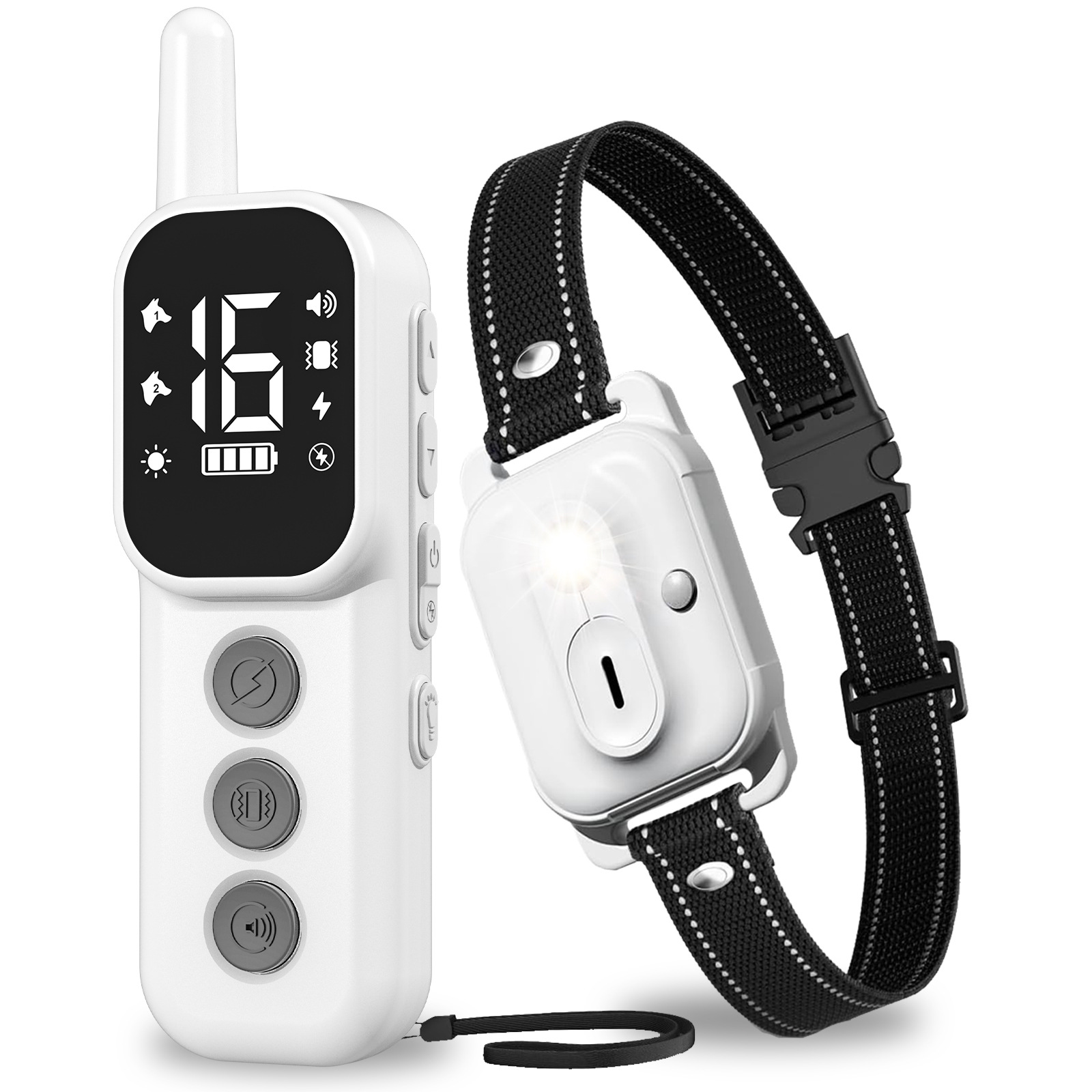 新款亚马逊宠物遥控训狗器止吠器电子训练项圈遥控电击项圈充电