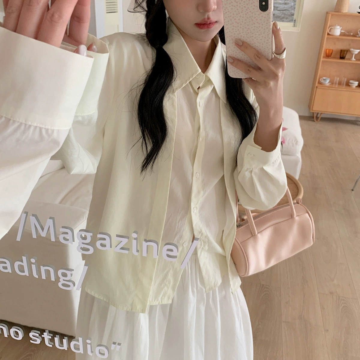 Yienou inbyin, искусственная рубашка с длинными рукавами, верхняя одежда, Женская весенняя одежда, 2024, женская верхняя дизайнерская рубашка Tencel