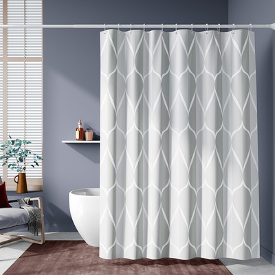 Aggravate Metal strips Polyester fiber waterproof Shower Curtains Retaining Curtain Shower curtain thickening Antifungal window Hanging curtain