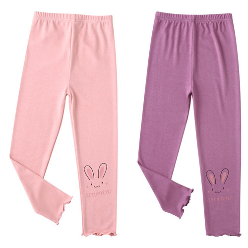 Summer girls' leggings children's outerwear modal pants for girls children's leggings summer thin version