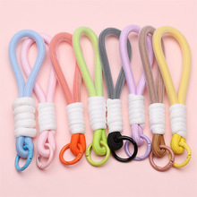 合金涤纶高密度编织挂绳钥匙扣 手工DIY饰品配件钥匙链挂件扣批发