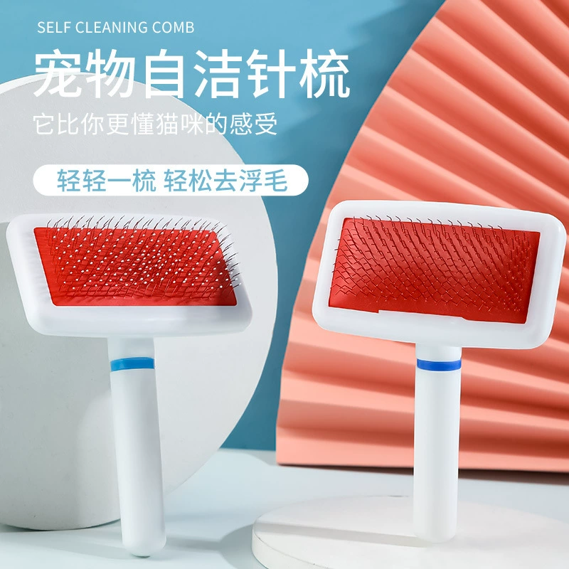 Pet гребень из нержавеющей стали игла гребень белый воздушный мешок игла гребень собака щетка любимчика красота расческа поставки Фабрики выход