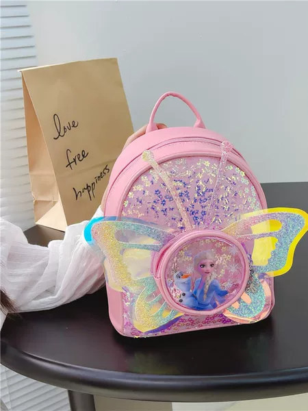 Korean Style Kidsren's Bag, Cute Princess Handbag, Small School Bag, Kindergarten Girl Pu Backpack, Lightweight, Childlike and Cute