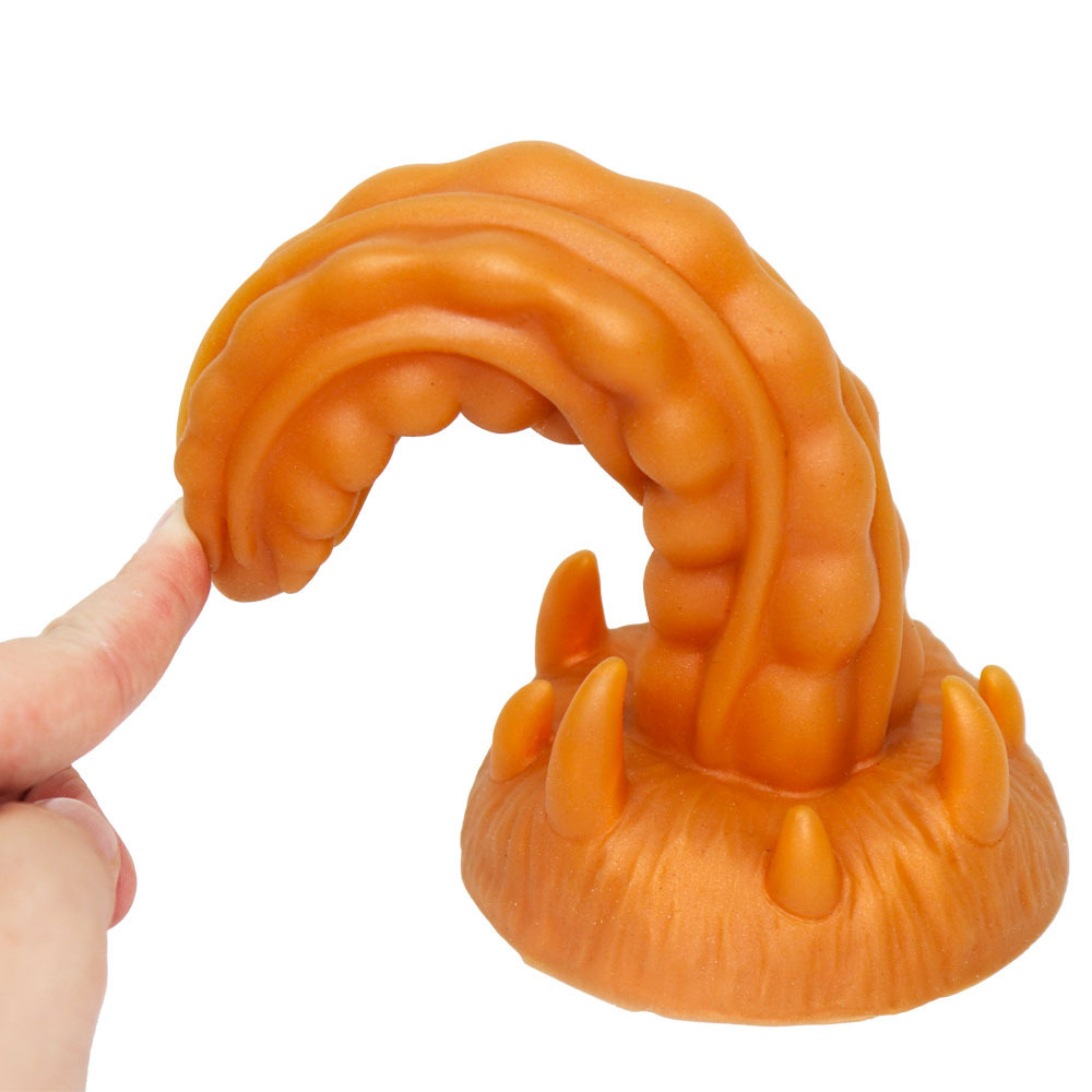 Phantom silicone anal plug for male and female masturbators, soft threaded, vestibular adult products, heteromorphic_voghion.com
