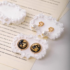 白色石膏耳釘耳環卡片攝影拍照道具擺拍珠寶背景裝飾擺件收納陳列