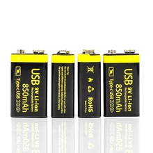 工廠定制 9V電池檢測儀萬用表鋰離子電池貼牌 USB 9V充電電池定制