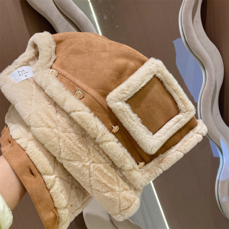 Ropa para niños ropa de invierno para niñas 2023 nuevo estilo occidental bebé niñas forrada de lana engrosada abrigo corto para niños de invierno